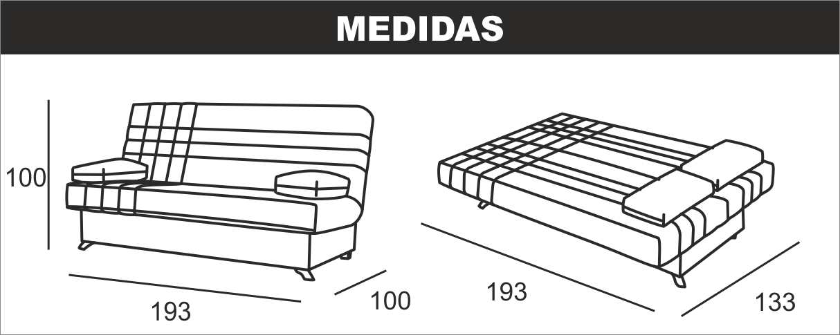 Medidas clic-clac Bed 1